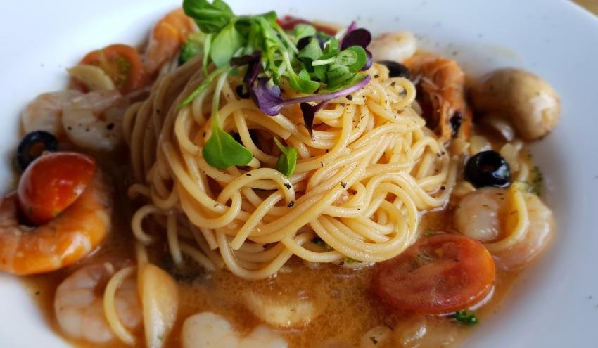 Spaghetti con Scampi